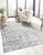 Textile 7x9 Ivory Hand-Knotted Wool Distressed Floral Texture Abstract Modern Carpet Rug For Sale - Image 7 of 7