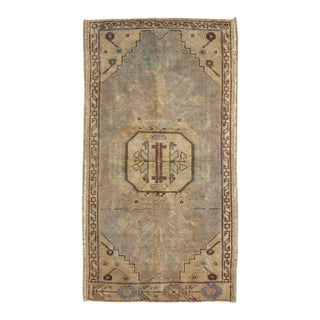 Galerie Shabab Collection Mid-20th Century Turkish Oushak Throw Rug For Sale