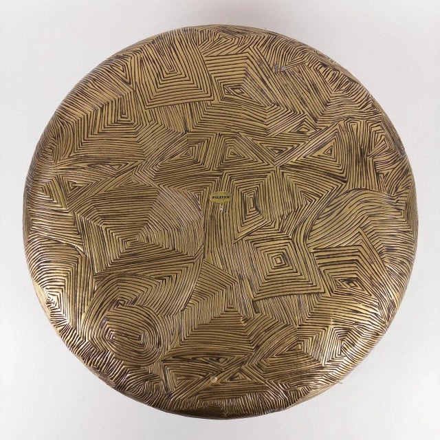 Modern Palecek Chelsea House Round Marbleized Bowl For Sale - Image 3 of 4