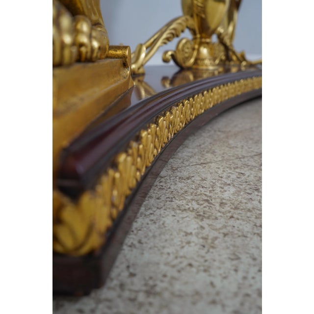 French Empire Full Winged Sphinx Marble Top Console For Sale - Image 11 of 12