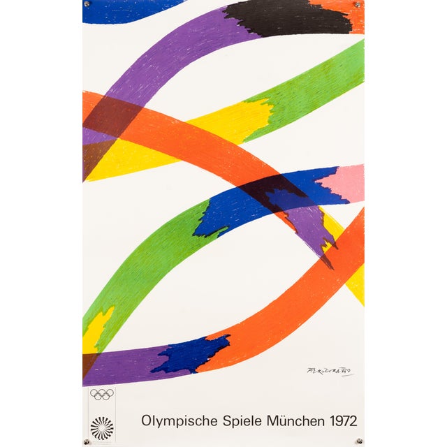 Olympia Lithograph Poster by Piero Dorazio, 1972 For Sale - Image 9 of 9
