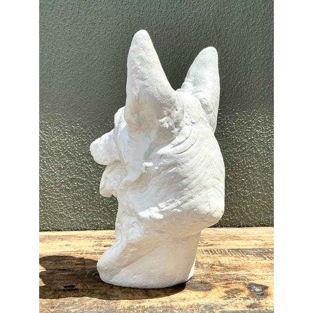 Vintage Cast Concrete German Shepherd Head For Sale In West Palm - Image 6 of 12