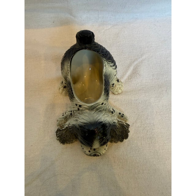 1940s Porcelain Freckled Cute Dog Planter For Sale - Image 12 of 12