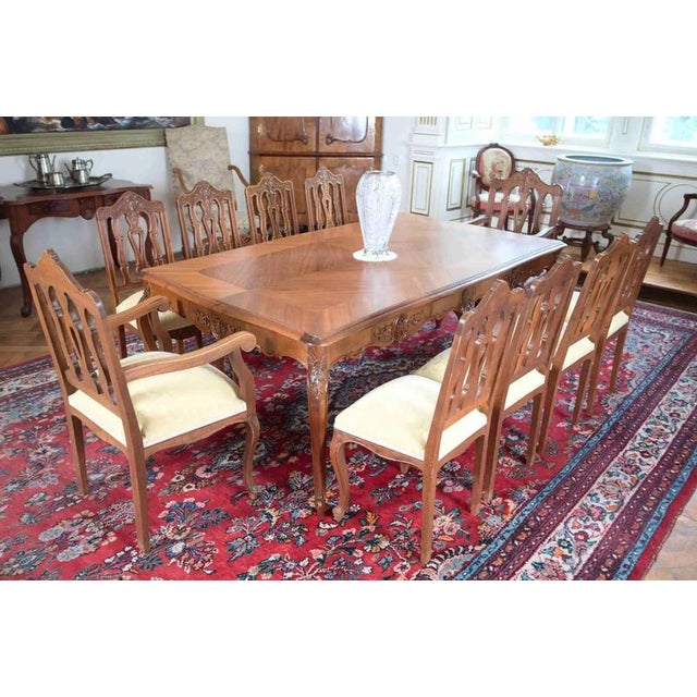 Brown Large Louis XV Dining Table For Sale - Image 8 of 9