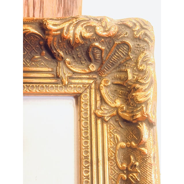 Exquisite 20th Century Gold Gilt Wooden Frame Enhance your artwork or mirror with this stunning 20th-century gold gilt...
