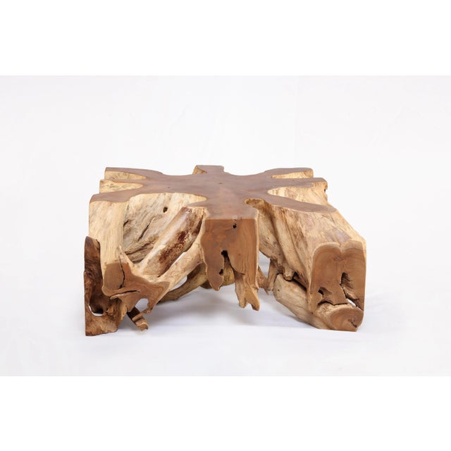 Square 36" Inch Organic Teak Root Coffee Table 53 For Sale - Image 4 of 6