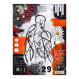 Protocol 29 - Original Contemporary Neo-Expressionist Mixed Media Painting on Canvas by Soren Grau For Sale