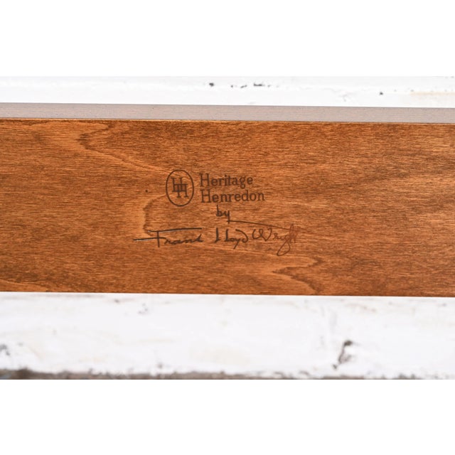 Frank Lloyd Wright Taliesin Mahogany Twin Headboard, Newly Restored For Sale - Image 9 of 12