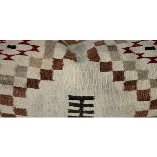 Folk Art 1920s Large Wool Pillow Bolster For Sale - Image 3 of 6