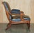 Blue Antique Napoleonic Hardwood and Blue Leather Reclining Library Armchair by Robert Daws, 1830s For Sale - Image 8 of 18