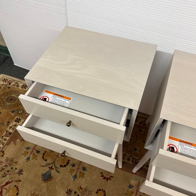 Williams-Sonoma Mid Century Pebble Nightstands, Pair For Sale In San Francisco - Image 6 of 12