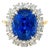 10.21 Carat Natural Blue Ceylon Sapphire Ring and Diamond Ring, Size 6 For Sale