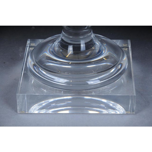 Hollywood Regency Gilt Acrylic Goblet Vase For Sale - Image 5 of 11