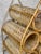 Wood Vintage Boho Coastal Rattan Wicker Sculptural Wine Bottle Rack Holder For Sale - Image 7 of 13