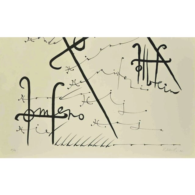 Letter H from the Alphabet series is a lithograph realized by Rafael Alberti in 1972. Hand-signed and dated on the lower...