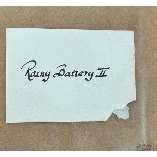 1990s 1990s Rhett Thurman “Rainy Battery 11” Original Charleston Watercolor — Signed & Framed For Sale - Image 5 of 11
