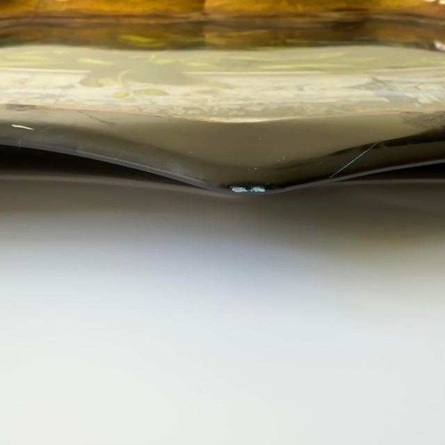 Keller Charles Toleware Serving Tray With Stephanie Hoppen Artwork Featuring Blue and White Porcelain For Sale - Image 9 of 11