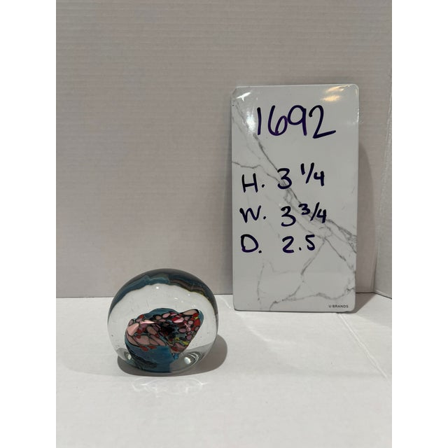 Mid 20th Century Signed Karg Studio Art Glass Paperweight Orb For Sale - Image 11 of 11