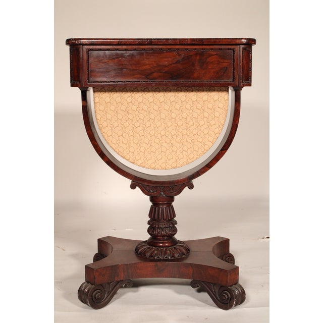 Mid 19th Century William IV Rosewood and Mahogany Sewing/Side Table For Sale - Image 5 of 12