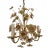 24 Carat Gold Plated & Crystal Flower Chandelier For Sale