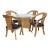 Vintage Tessellated Dining Table and Four (4) Chairs For Sale