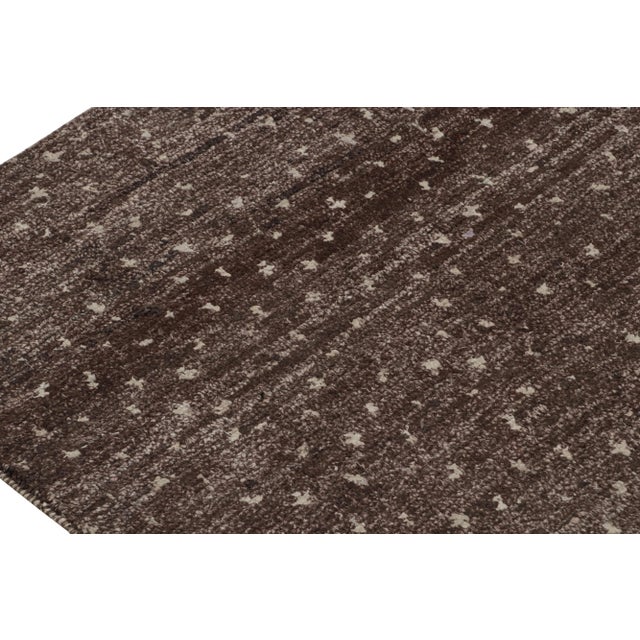 2010s Rug & Kilim’s Contemporary Minimalist Aubergine Rug With Geometric Patterns For Sale - Image 5 of 7