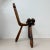 Spanish Brutalist Hand Carved Oak Tripod Chair, 1970s For Sale - Image 17 of 18