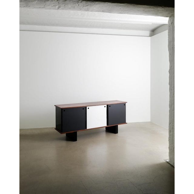1950s Mid-Century French Bloc Wooden & Metal Sideboard by Charlotte Perriand, 1950s For Sale - Image 5 of 9