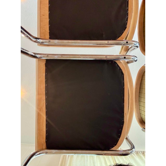 A Classic Set of 4 Cesca Style Barstools in the Style of Marcel Breuer, Circa 1970s–80s. For Sale - Image 9 of 12
