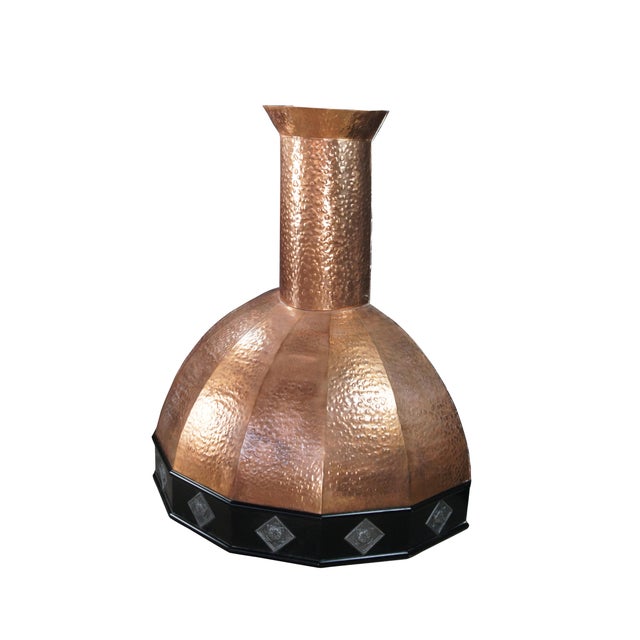 Farmhouse Rustic Farmhouse Hammered Copper Kitchen Stove Range Hood 58" For Sale - Image 3 of 12