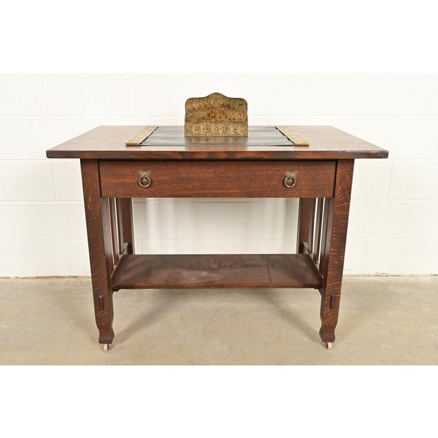 Tiffany Studios New York Zodiac Pattern Bronze Doré Letter Rack For Sale - Image 16 of 17