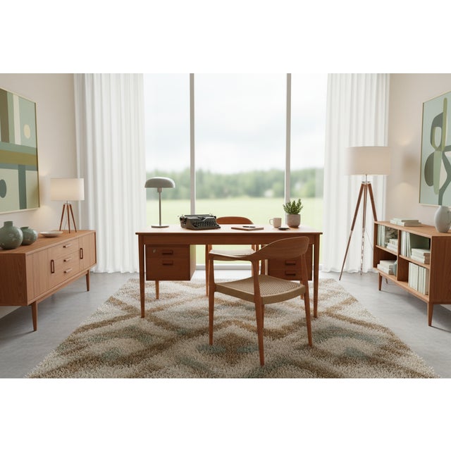 Teak Desk by Børge Mogensen for Søborg Møbelfabrik, Denmark, 1960s For Sale - Image 6 of 12