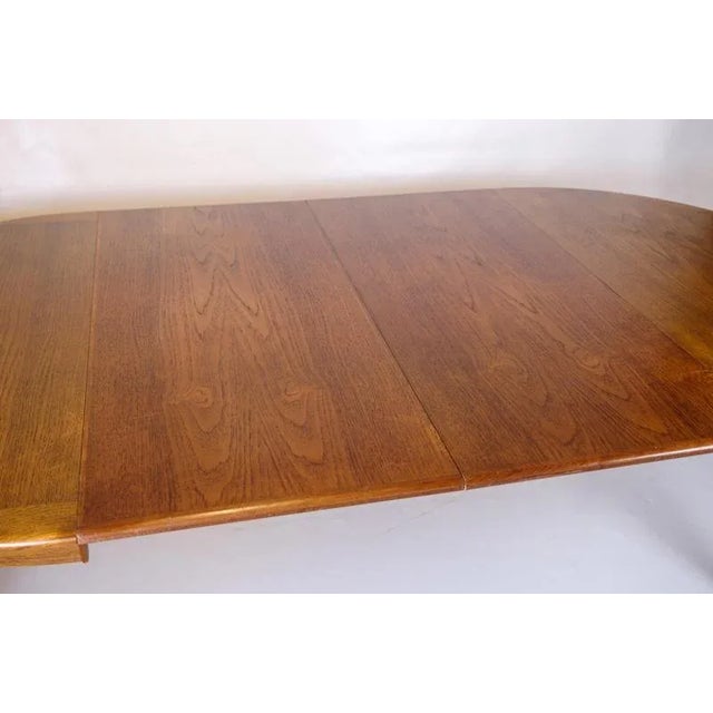 Round Extendable Dining Table in Teak, 1960s For Sale - Image 10 of 15