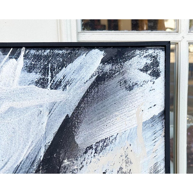 “White Tree Kimono” Abstract Acrylic and Enamel on Canvas Painting by Martha Kaplan For Sale In Indianapolis - Image 6 of 8