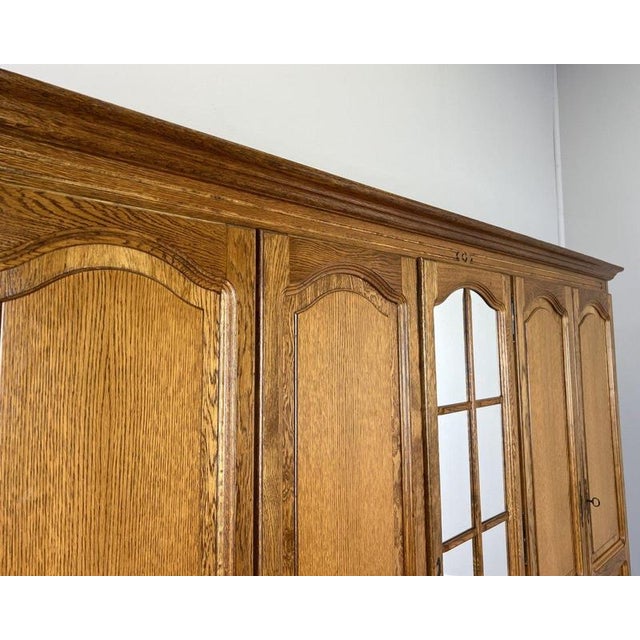 Wood Vintage French Style Wardrobe in Oak For Sale - Image 7 of 10