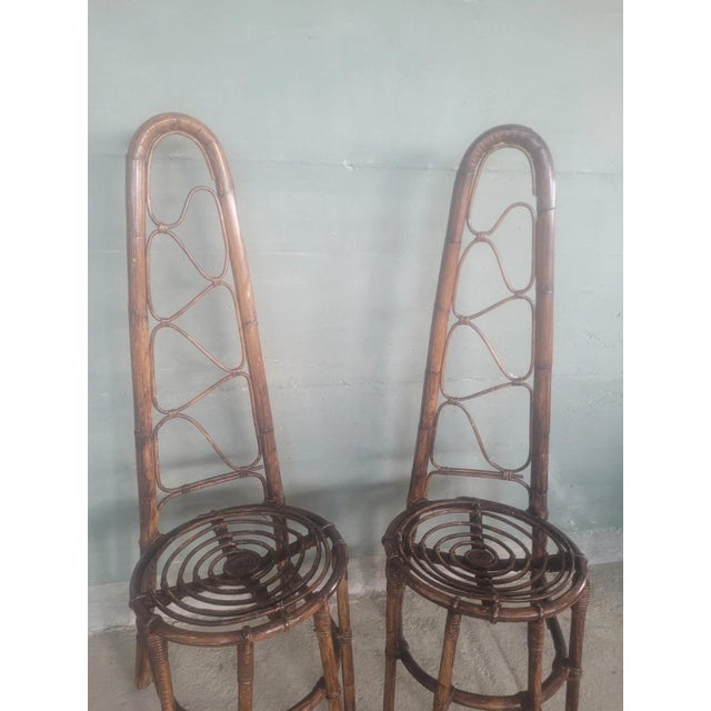 Mid-Century Modern Bamboo Chairs, 1960s, Set of 2 For Sale - Image 3 of 8