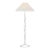 Chapman & Myers by Visual Comfort Signature Provenz 62" Floor Lamp in Plaster White with Linen Shade For Sale
