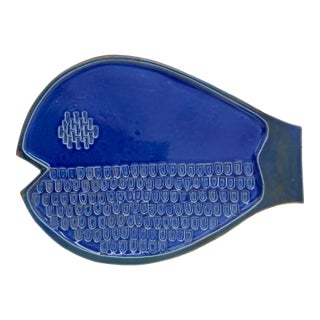 1960s Ceramic Fish Plate by David Gil of Bennington Potters For Sale