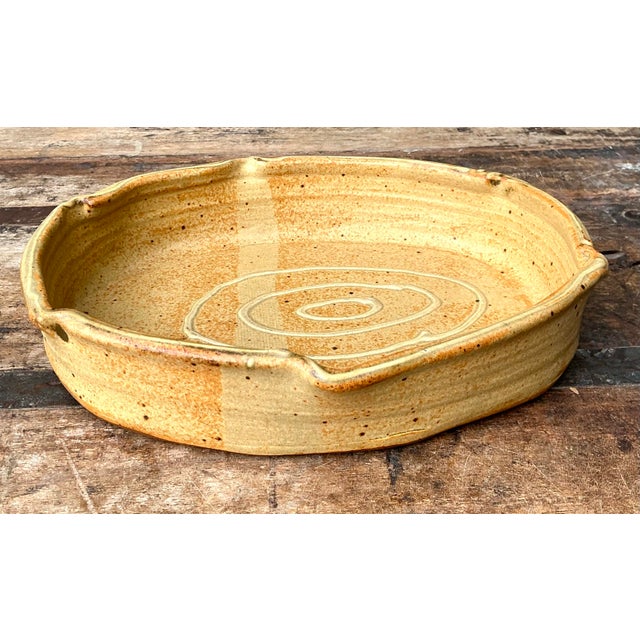 Contemporary Vintage Original Crimped Edge Serving Platter For Sale - Image 3 of 12