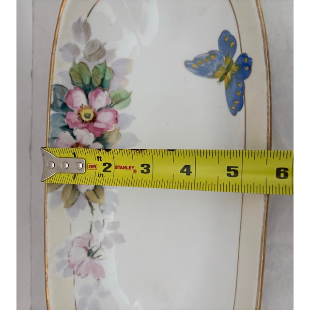 Early 20th Century Antique Nippon Kutani Hand-Painted Porcelain Serving Set With Butterflies, C. 1910 For Sale - Image 5 of 11