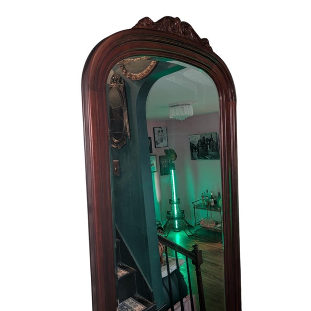 Chinoiserie Pennsylvania House Grand Full-Length Mirror: 37x80 Vintage Chinoiserie Grandeur For Sale - Image 3 of 16