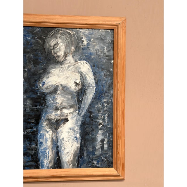 So, Lady in Blue, 1950s, Oil on Canvas, Framed For Sale - Image 14 of 18