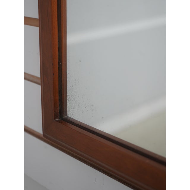1970s Stickley Attributed Cherry Hanging Wall Mirror For Sale - Image 5 of 8