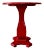 Vintage Oak Painted Red Pedestal Drink Table Side Table For Sale
