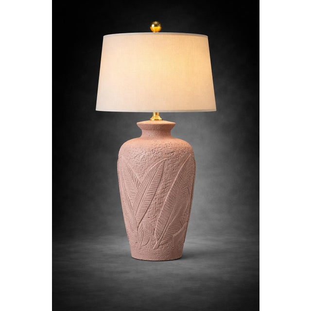 Late 20th Century Hollywood Regency Table Lamps With Illuminated Palm Frond Cutouts — Palm Beach Hollywood Regency Statement Lighting - a Pair For Sale In Los Angeles - Image 6 of 8