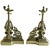 Mid 19th Century Brass Chenets or Andirons, Magical or Oil Lamp Motif, 19th Century - a Pair For Sale - Image 5 of 5