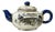 1980s Asian Oriental Zisha Clay White Glaze Scenery Graphic Display Art Teapot For Sale