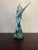 This blue, white and brown Murano vintage swordfish sculpture stands 11” tall and is 9 inches wide by 4 inches deep. This...