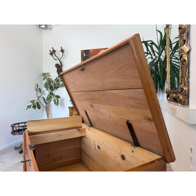 Farmhouse Chest in Cherry Wood For Sale - Image 3 of 15