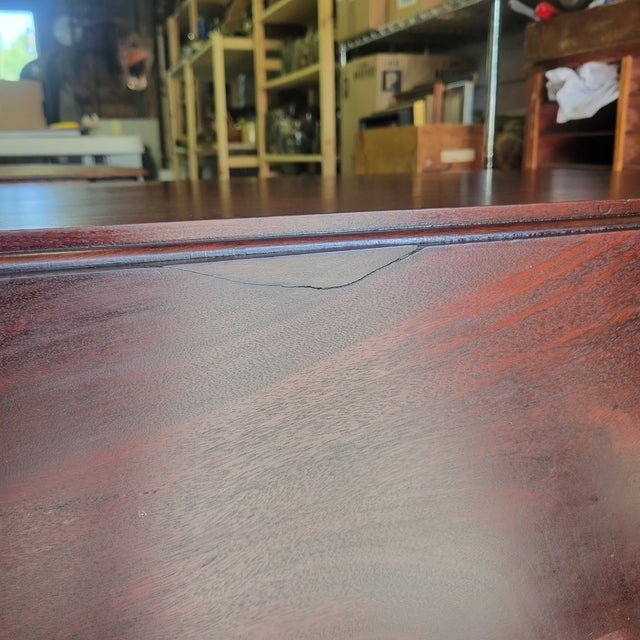 Flame Mahogany Drop Leaf Table For Sale - Image 11 of 12